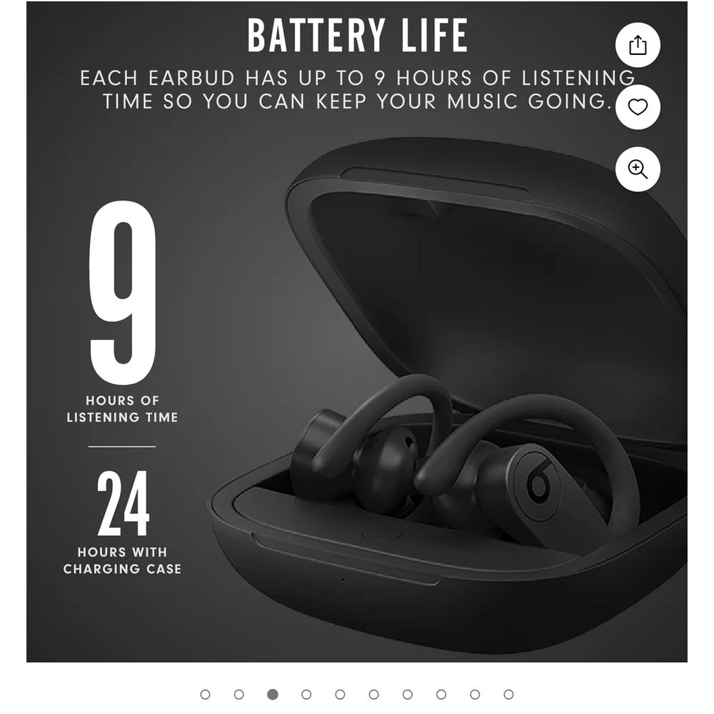 Beats by Dre Black Earbud Headphones